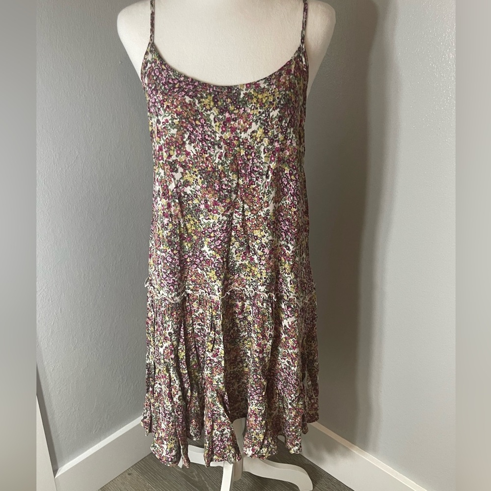 WILD FABLE Multicolor Floral Spaghetti Adjustable Strapped Dress Size XL